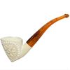 Hand-Carved Floral Freehand Meerschaum Pipe