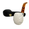 Special Grapes & Leaves Silver Band Meerschaum Pipe