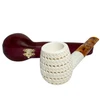 Deluxe 3D Lattice Oval Shank Meerschaum Pipe