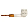 Deluxe 3D Lattice Oval Shank Meerschaum Pipe