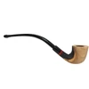 9mm Rusticated & Smooth Olive Wood Churchwarden Pipe