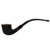 9mm Rusticated & Smooth Olive Wood Churchwarden Pipe