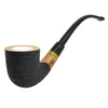 Meerschaum Lined Smooth Rim Olive Wood Churchwarden Pipe