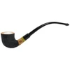 Meerschaum Lined Smooth Rim Olive Wood Churchwarden Pipe