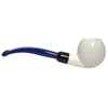 Army Mount Style Bent Apple Blue Stem Meerschaum Pipe