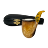 Calcined Smooth Rustic Medallions Meerschaum Pipe & Tamper Set