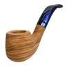 Horizontal Grain German Olive Wood Pipe