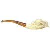 Small Antiqued Skull in Talons Meerschaum Pipe