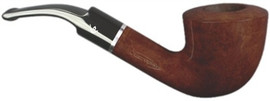 Polished Brown Dublin Briar Pipe - Full Bent - B644