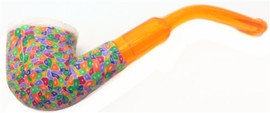 Multi Colored Green Fimo Meerschaum Pipe