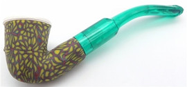 Olive Green Fimo Meerschaum Pipe