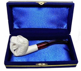 Mini Tiger Animal Meerschaum Pipes with Velvet Chest Mini Tiger Animal Meerschaum Pipes with Velvet Chest