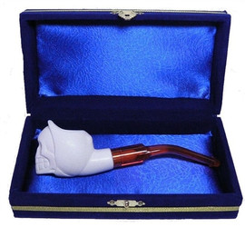 Mini Grim Reaper Skull Meerschaum Pipes with Velvet Chest Mini Grim Reaper Skull Meerschaum Pipes with Velvet Chest