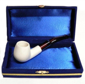 Mini Smooth Meerschaum Pipes with Velvet Chest Mini Smooth Meerschaum Pipes with Velvet Chest