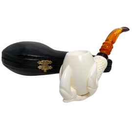 Deluxe Smooth Claw Designer Stem Meerschaum Pipe