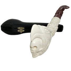Eagle Over Skull Knurl Meerschaum Pipe Eagle Over Skull Knurl Meerschaum Pipe