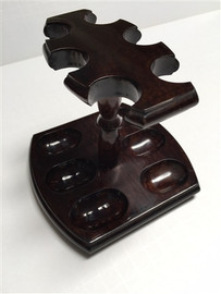 6 Pipe Walnut Pipe Rack