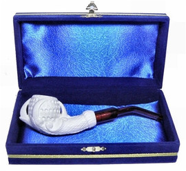 Mini Deluxe Claw Lattice Meerschaum Pipes with Velvet Chest