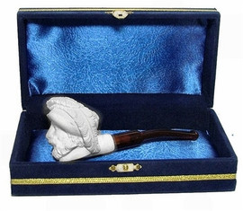 Meerschaum Pipes - Mini Deluxe Hand Carved Victorian Lady
