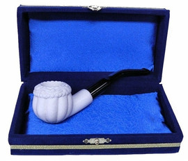Mini Deluxe Panel Apple Meerschaum Pipes with Velvet Chest Mini Deluxe Panel Apple Meerschaum Pipes with Velvet Chest