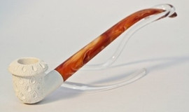 Standard Calabash Lattice Churchwarden Meerschaum Pipes