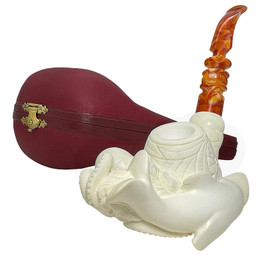 Special Baglan Whale and Octopus Meerschaum Pipe Special Baglan Whale and Octopus Meerschaum Pipe