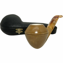 Special Pre-colored Bulldog Saddle Stem Meerschaum Pipe Special Pre-colored Bulldog Saddle Stem Meerschaum Pipe