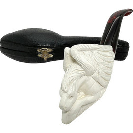Deluxe Pegasus Lattice Shank Meerschaum Pipe