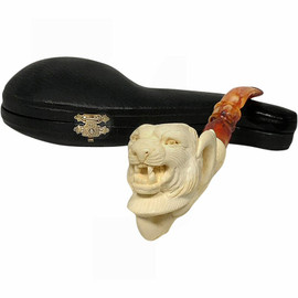 Special Tiger in Backwards Claw Meerschaum Pipe