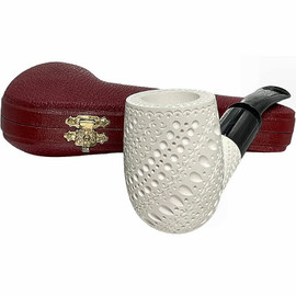 Deluxe Designer Lattice Billiard Meerschaum Pipe