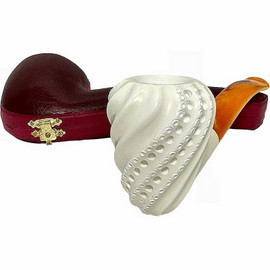 Special Smooth Swirl with 3D Lattice Meerschaum Pipe