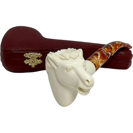 Horse Designer Stem Meerschaum Pipe