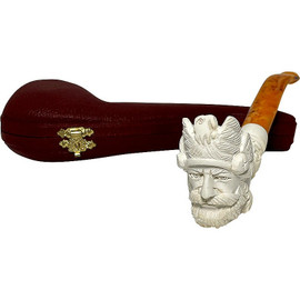 Winged Viking Knurl Meerschaum Pipe