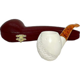 Deluxe Rusticated Smooth Apple Meerschaum Pipe