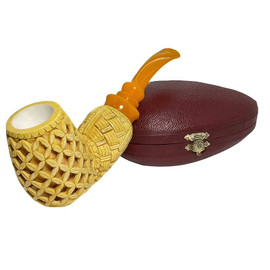 Special Ozan Signed Lattice Meerschaum Pipe Special Ozan Signed Lattice Meerschaum Pipe