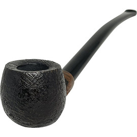 Dark Rustic Apple Italian Briar Churchwarden Pipe