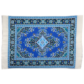 Miniature Turkish Woven Pipe Carpet - Blue Miniature Turkish Woven Pipe Carpet - Blue
