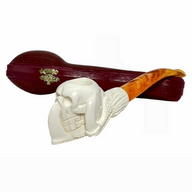 Claw Holding Skull Meerschaum Pipe