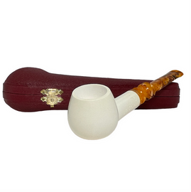 Deluxe Signed A. Govem Straight Stem Meerschaum Pipe