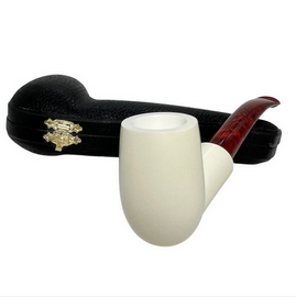 Special 9mm Smooth Red Stem Meerschaum Pipe