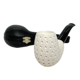 Special 9mm Lattice Sitter Meerschaum Pipe