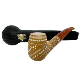 Pre-colored Designer Lattice Billiard Churchwarden Pipe Pre-colored Designer Lattice Billiard Churchwarden Pipe