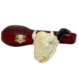 Signed Cevher Buffalo Meerschaum Pipe