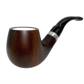 Meerschaum Lined 9mm Smooth Brown Pear Wood Pipe