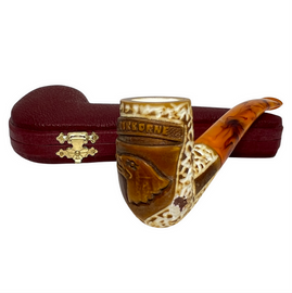 Govem Signed U.S. Airborne Eagle Pre-colored Meerschaum Pipe
