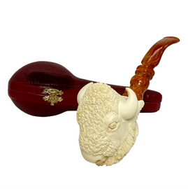 Deluxe Signed Cevher Buffalo Meerschaum Pipe