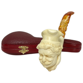 Special Chef Head Oom Paul Style Meerschaum Pipe