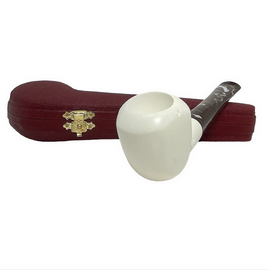 Smooth Rounded Panel Straight Meerschaum Pipe