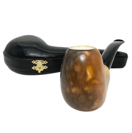 Pre-colored Smooth Sitting Volcano Meerschaum Pipe