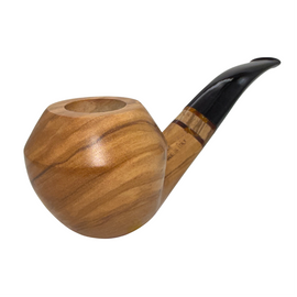 Smooth Bulldog 9mm Italian Olive Wood Pipe